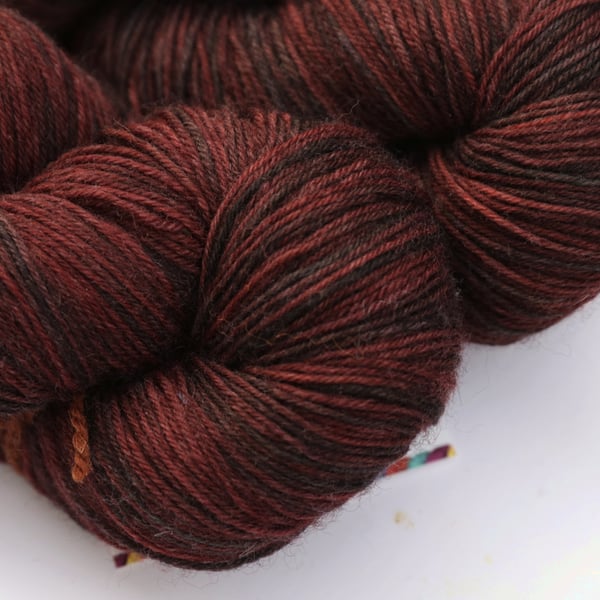 SALE: Chocolate Cake - Superwash merino-nylon 4 ply yarn