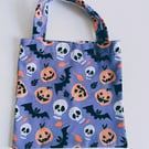 Halloween, bag, Trick or Treat bag, bag for sweets, bats, pumpkins, skulls