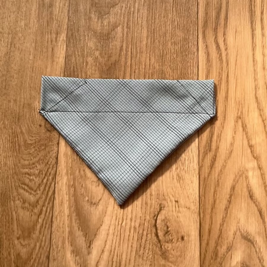 Blue Patterned Large Dog Bandana