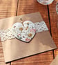 Tea light lantern with matching Floral Gift Card & Gift Tag - Image 2