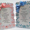 New Baby Card, To My New Parents Keepsake Card with Verse  FREE P&P to UK