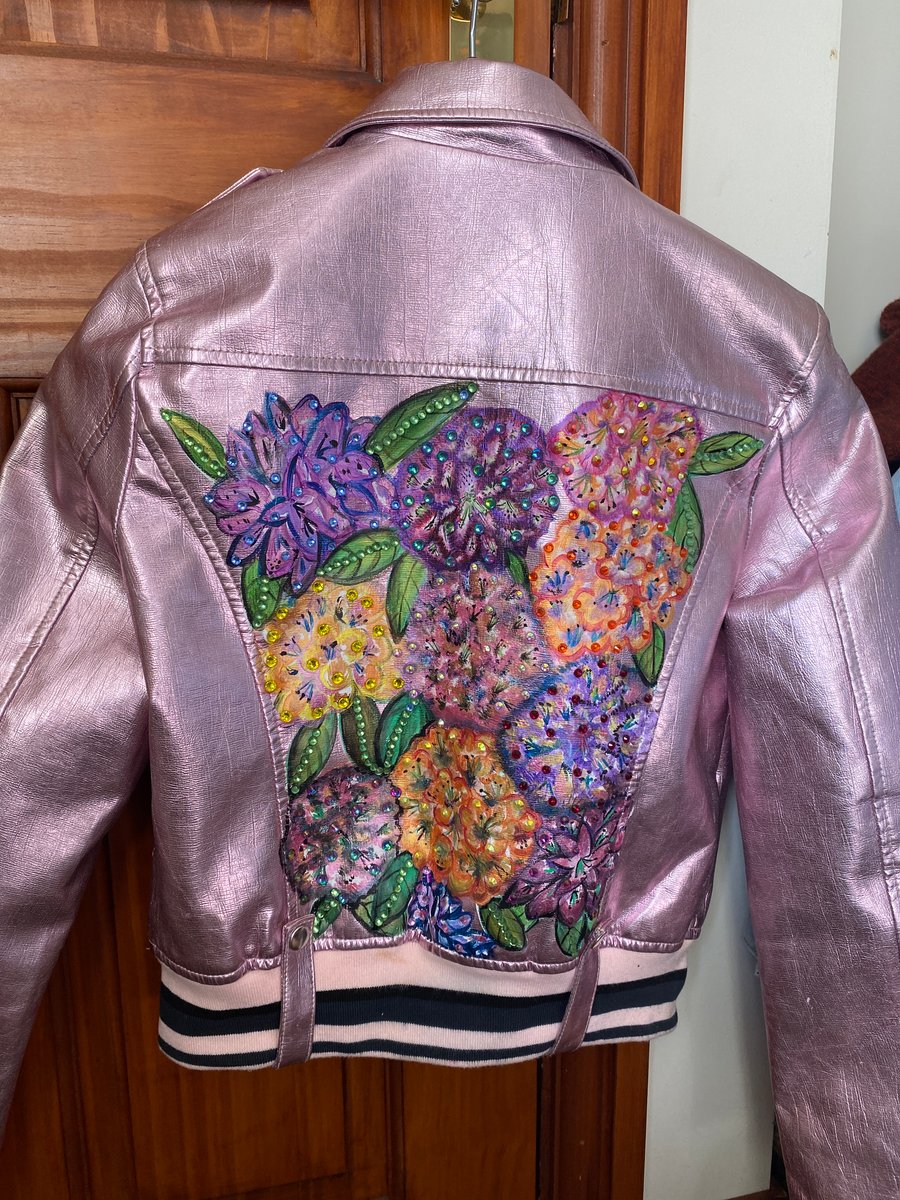 Hand painted jacket size M 10-12 