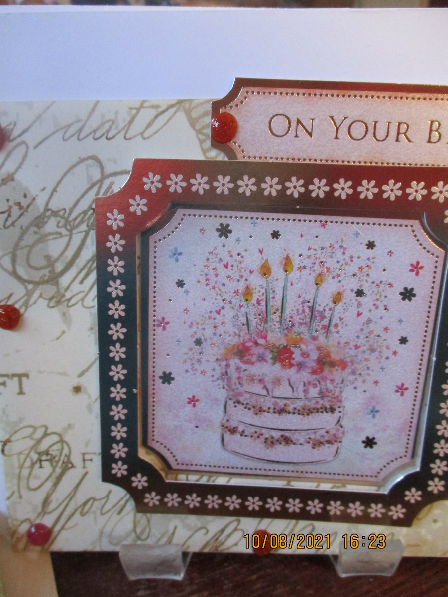 On your Birthday Cake Card