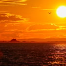 Sunset Over Lindisfarne Castle - Photography Print (unmounted, unframed)