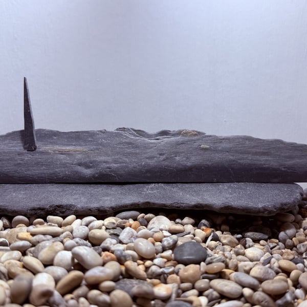 Tall Tiny Stone Tree on Stone Slope