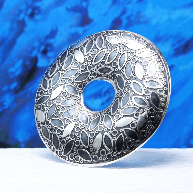 Leaf Pattern Brooch, Nature Inspired Handmade Silver Brooch, Leaf, Berries, No.3