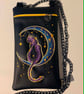 Cat & Moon Embroidered Crossbody Bag