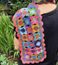 Colourful crocheted winter scarf with a pretty scalloped edge. Free postage.  - Image 4