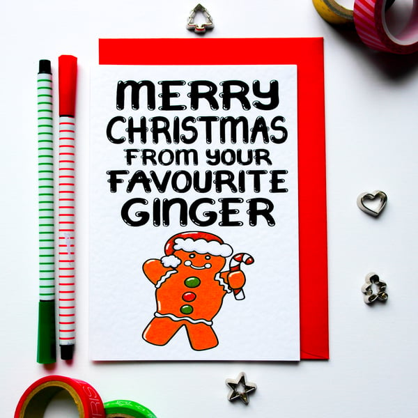 Funny Merry Christmas From Your Favourite Ginger Xmas Card