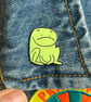 Green Frog Enamel Pin Badge  - Image 3
