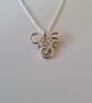 Silver Handpierced 3 Bikes Cycling triangular Pendant Necklace - Image 4
