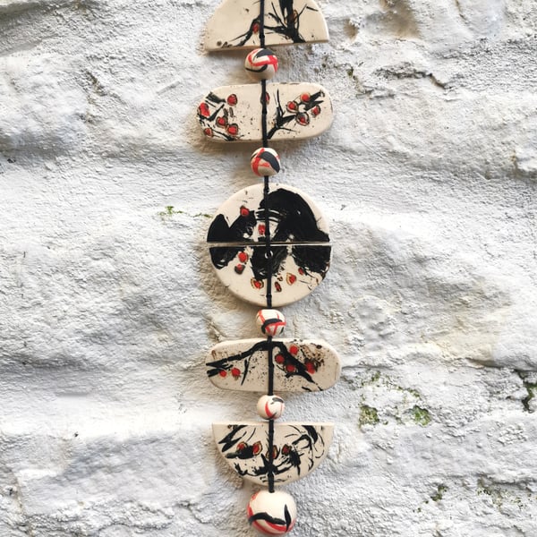 Talisman Wall Hanging - Ceramic wall art - Berries and Branches