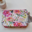 Watercolour Pink Clutch Bag, Make Up Bag, Pencil Case, Brush Bag