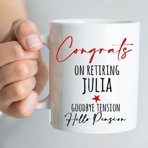 Retirement gift, funny retirement mug, retirement gift for her, retirement gift 