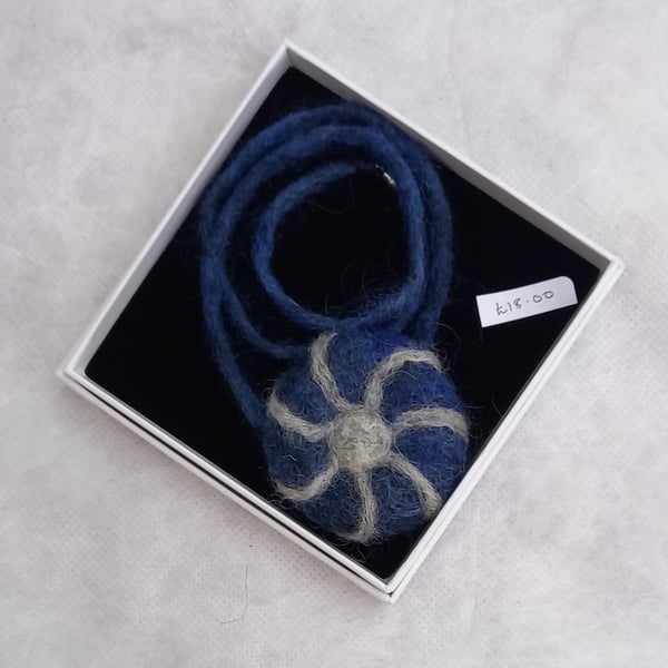 Blue and Grey Windmill pendant