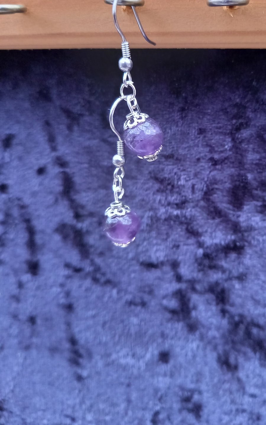Amethyst crystal earrings 