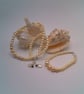 Necklace, Bracelet and Earrings Made Using Cream Pearls, Pearl Jewellery - Image 6