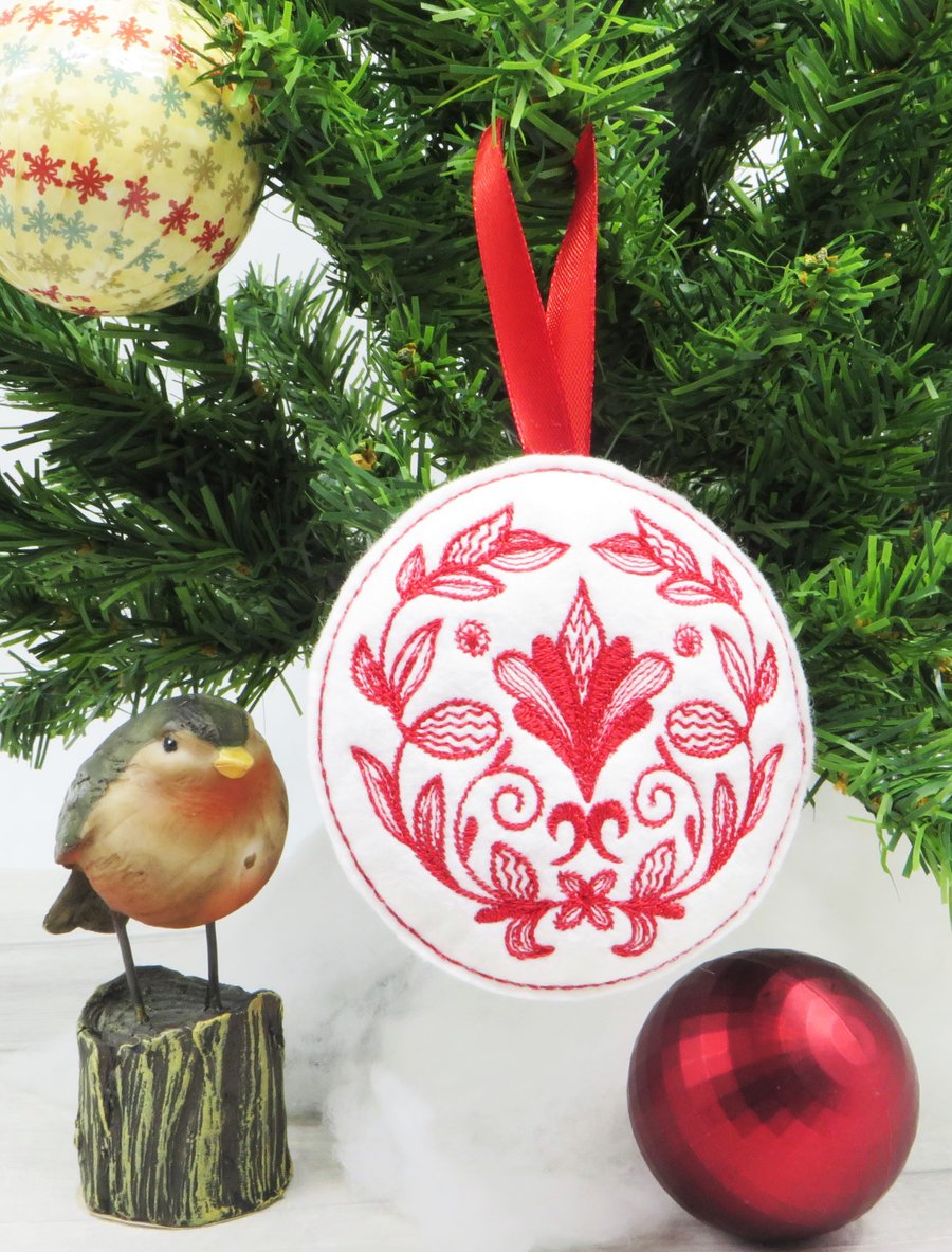 Christmas Decoration, Nordic Style Personalisable Hanging Tree Ornament