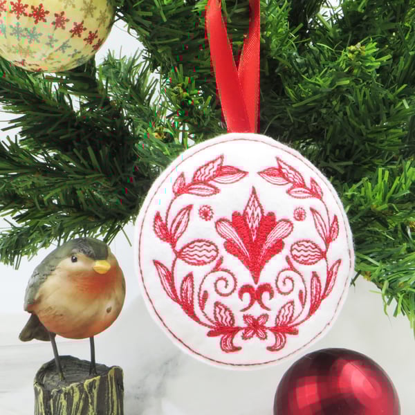 Christmas Decoration, Nordic Style Personalisable Hanging Tree Ornament