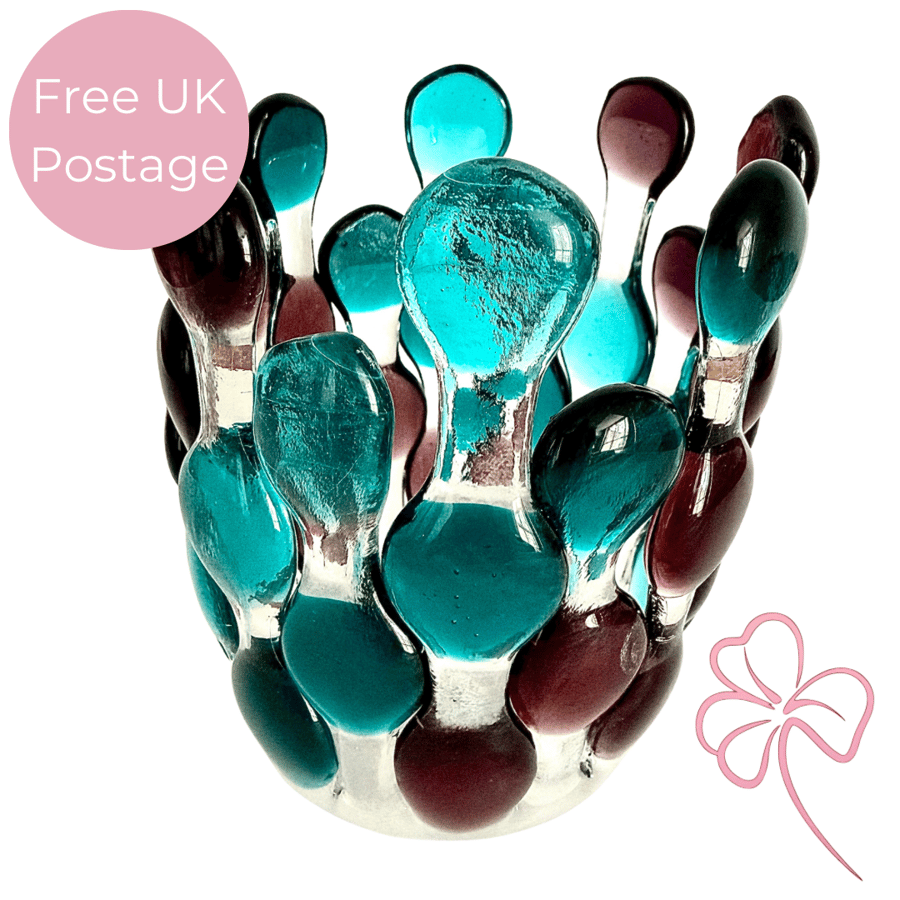Plum & Blue Bubble Candle Cage