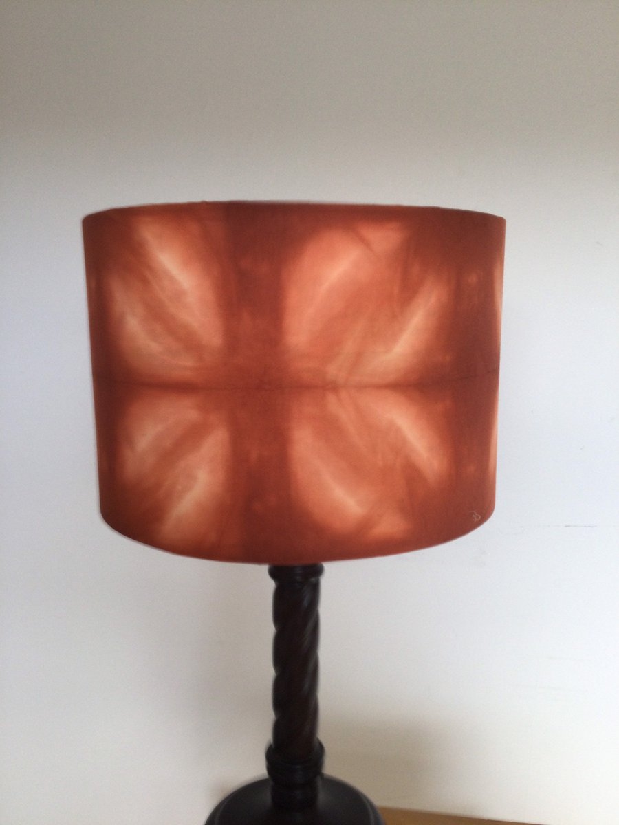 Terracotta Shibori lampshade
