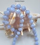 Designer Blue Lace Agate Sterling Silver Necklace  - Image 3
