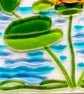 Fused glass picture of a yellow Water Lilly - Image 6