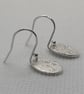 Pure silver, oval earrings with bubble texture  - Image 2