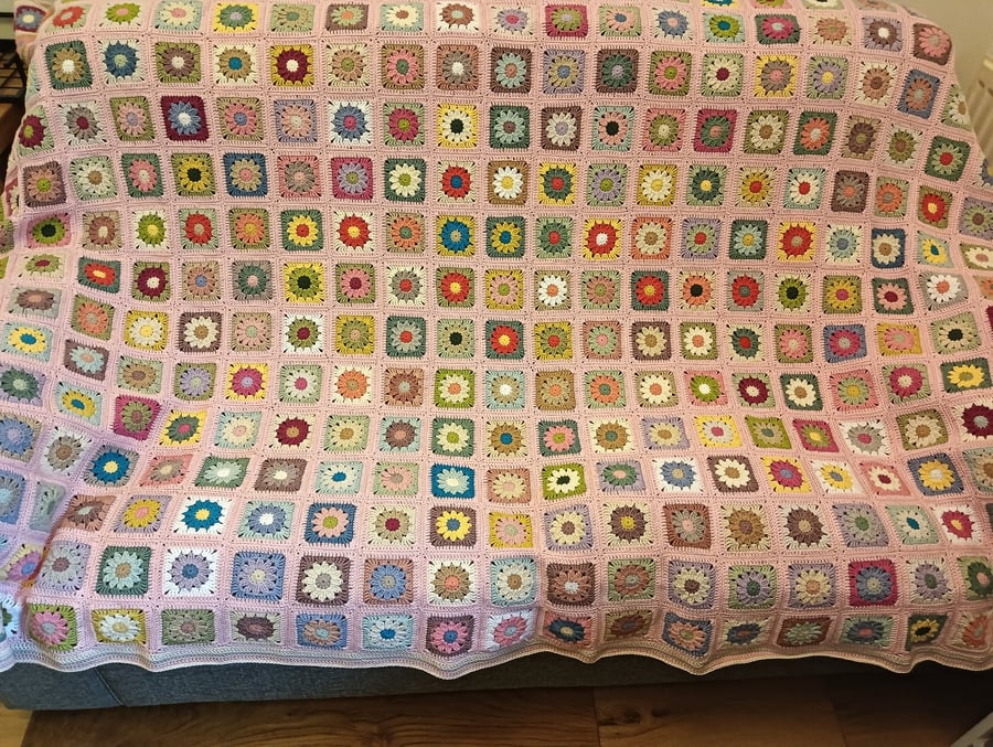 Crochet single bed spread.
