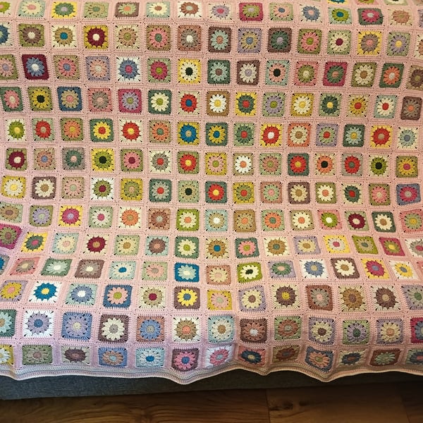 Crochet single bed spread.