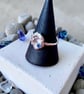 Sterling Silver Pebble Coastal Ring - Water Cast - Unisex - Engagement - Image 4