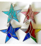 Patchwork Star Suncatcher Stained Glass Blue - Image 10