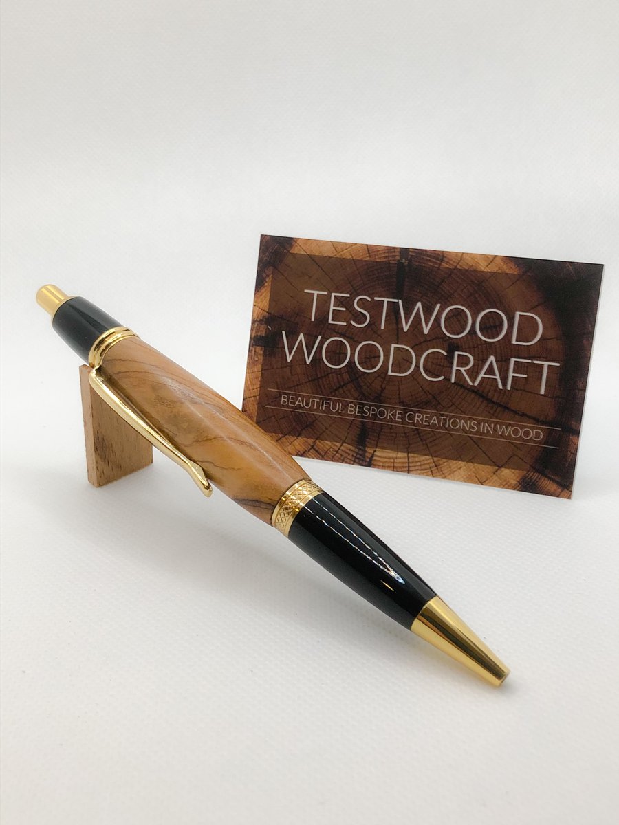 Hand turned wooden pen in presentation box