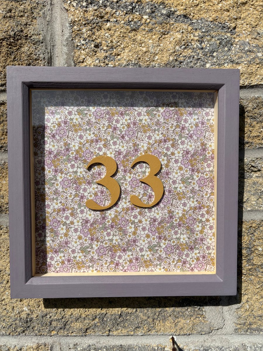 Classic Collection Floral Fabric House Numbers