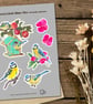 Sweet Little Blue Tits Printable Sticker Sheet PDF Digital Product - Image 4
