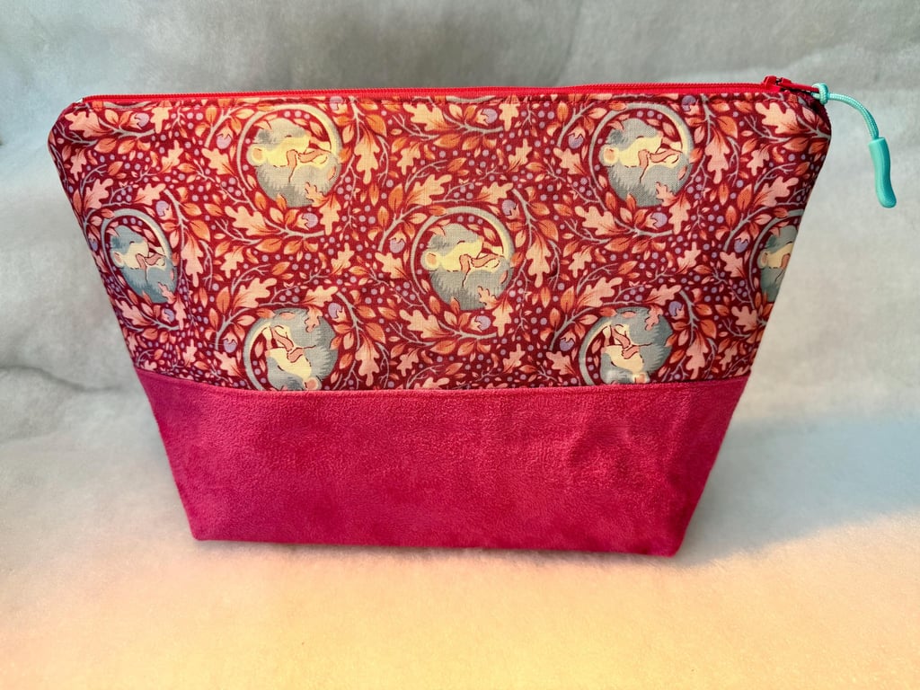 Dormouse - Large zipped pouch for toiletries, makeup, shaving kit, art, etc...