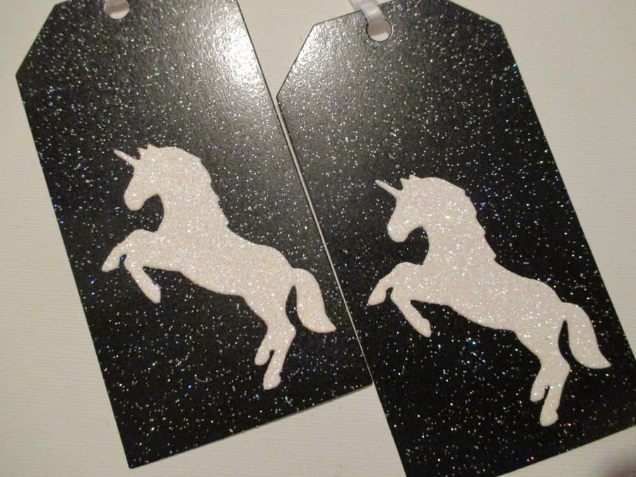 2x Unicorn Gift Tags ideal for Christmas or birthday presents