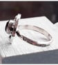 Amethyst Ring , size R , Decorative Silver Ring February birthstone - Image 5