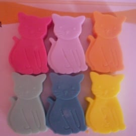 cute mini kitten novelty soaps x 6