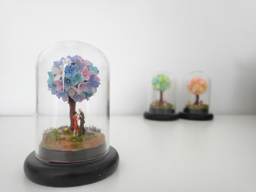 Handmade Polymer Clay Home Decoration - Hydrangea Haven