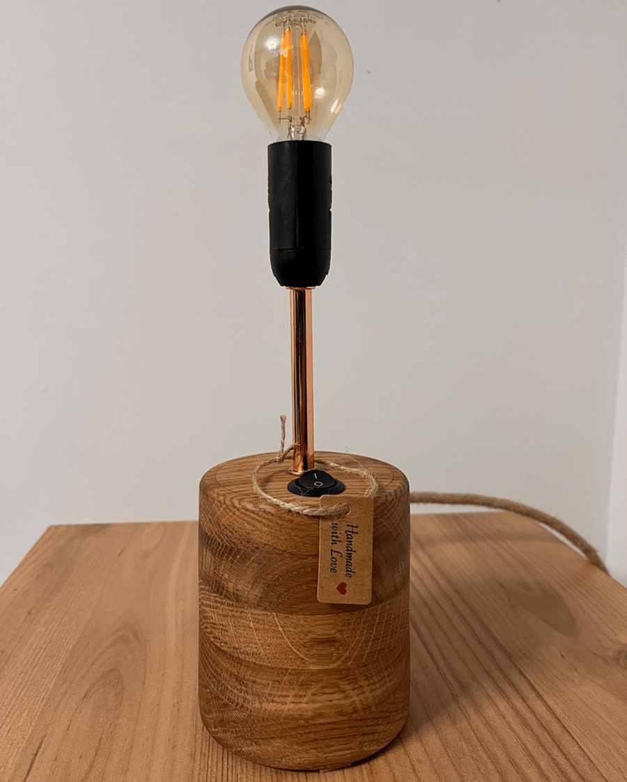Solid Wood Bedside or Desk Lamp