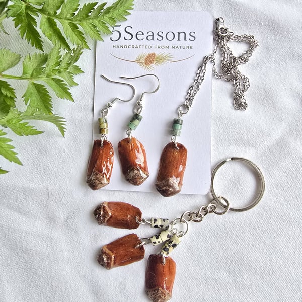 Handmade Woodland Jewellery Gift Set