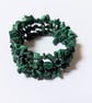 Green Malachite Memory Wire Bracelet - Image 2