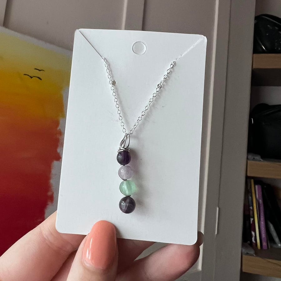 Fluorite Crystal Necklace
