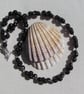 Red Garnet Gemstone Beaded Statement Necklace "Burgundy Sprite" - Image 1