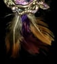 Dragon Eye Feathered Hanger (Purple) OOAK Handcrafted  - Image 2