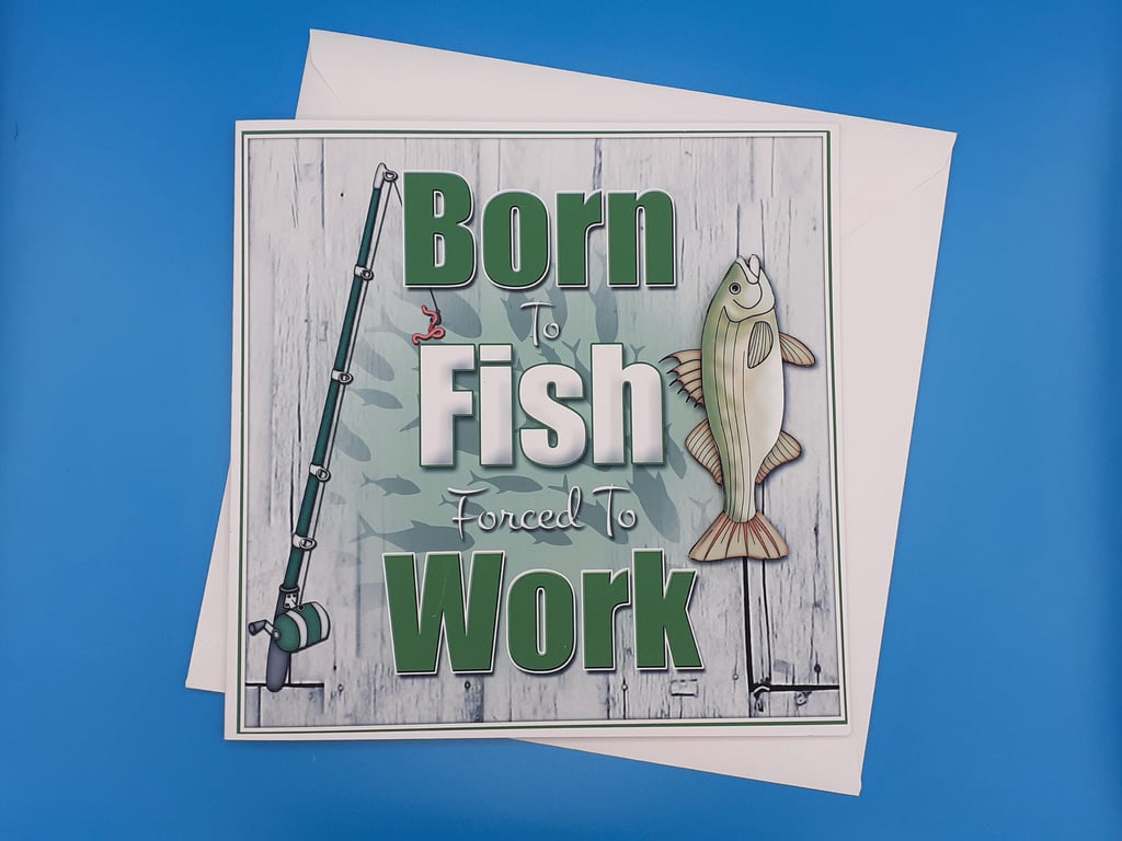 Funny Fishing Birthday Card 