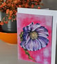Pink Bloom blank greeting card 6 x 4" - Image 1