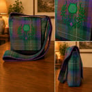 Isle of Skye tartan crossbody bag with thistle 