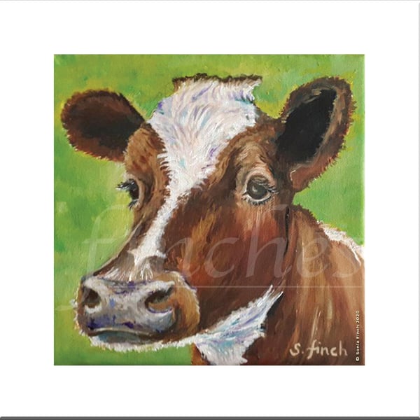 Spirit of Ayrshire Cow - Blank Card with Nature Spirit Totem message